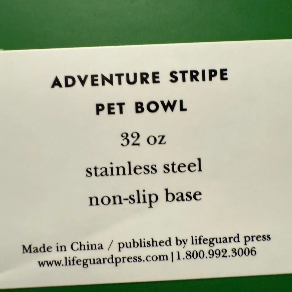 NEW kate spade multi-colored Striped Dog Bowl. pink/red/blue/green adorable!